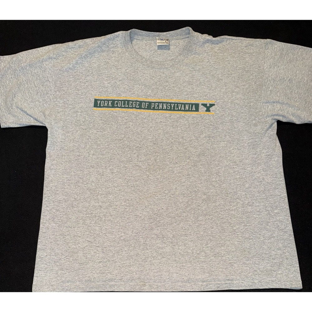 York College Pennsylvania Gray Short Sleeve T Shirt Mens XXL